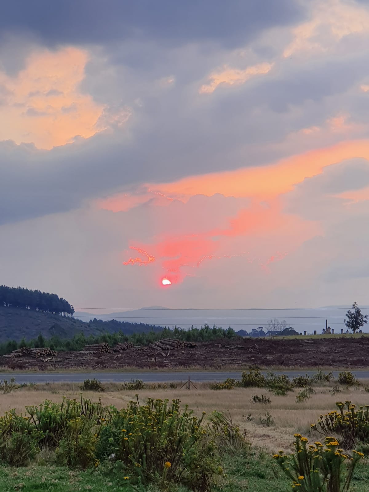 An Evening sunset of the Mountains